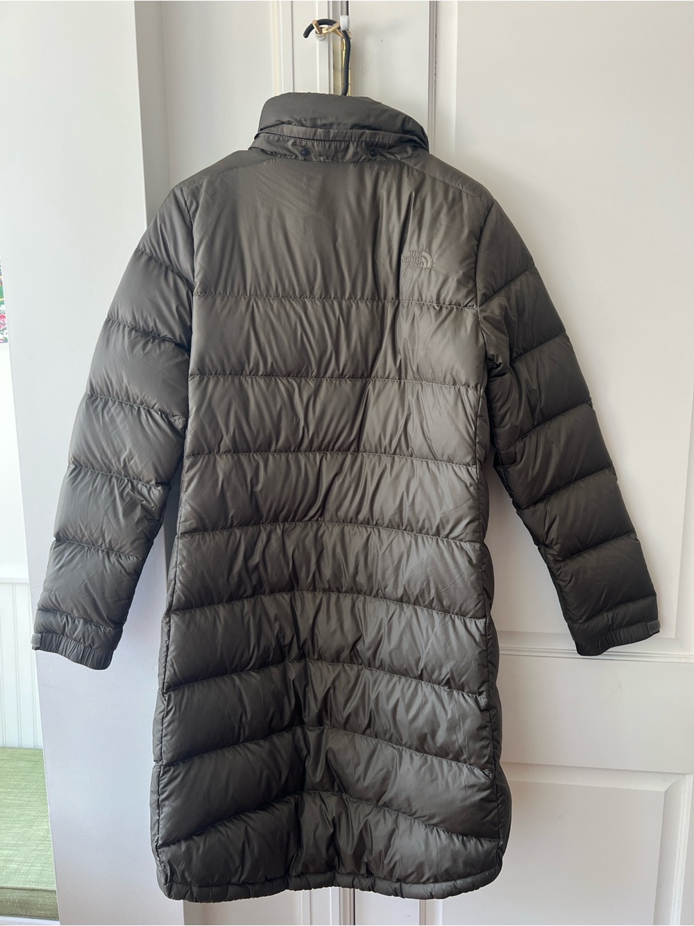 The North Face Women’s Long Puffer Coat in Olive - Picture 3 of 3